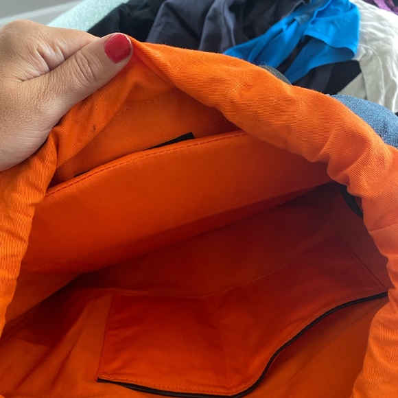 Unisex Ted Baker backpack — navy with orange interior - Picture 5 of 6